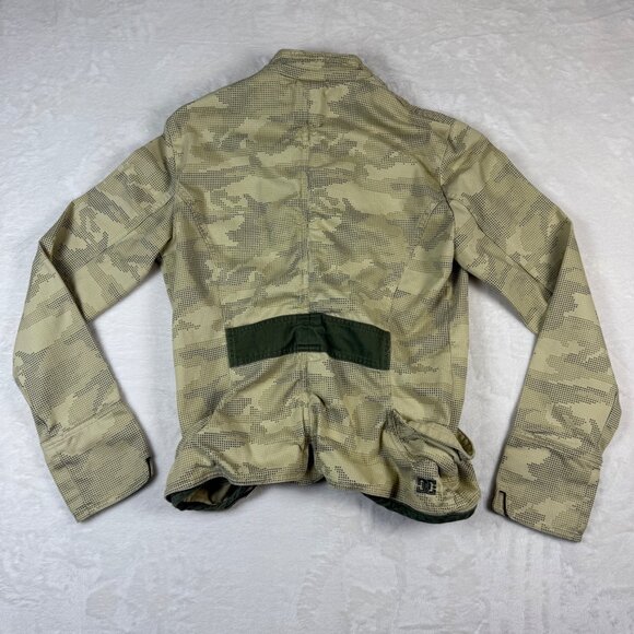 DC Shoes Military Jacket Beige Women's M Utility Camo Pockets - Picture 5 of 10